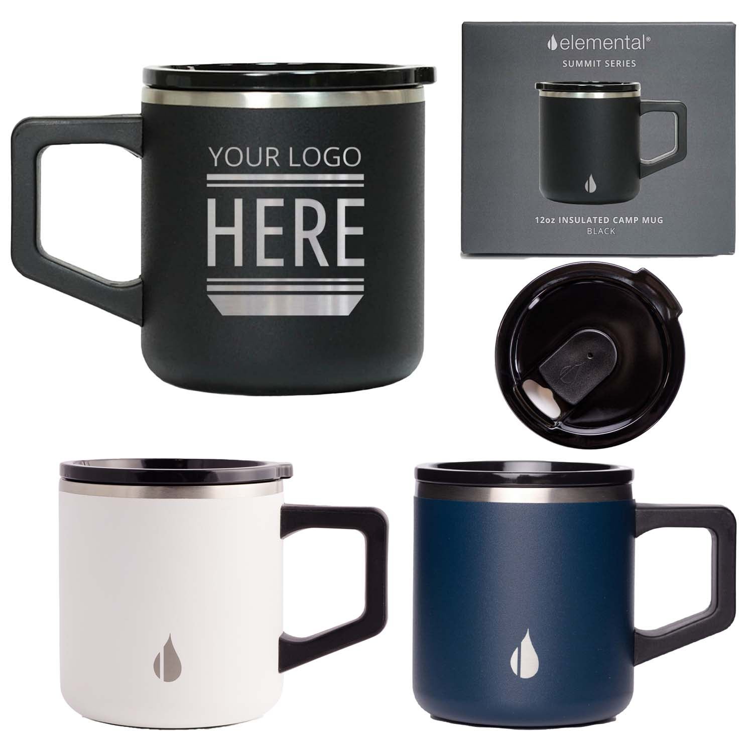 Elemental® Stainless Steel Camp Mug 12 oz Eco Promotional Products
